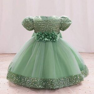 SHEIN Green Sequin Kids Formal Dress